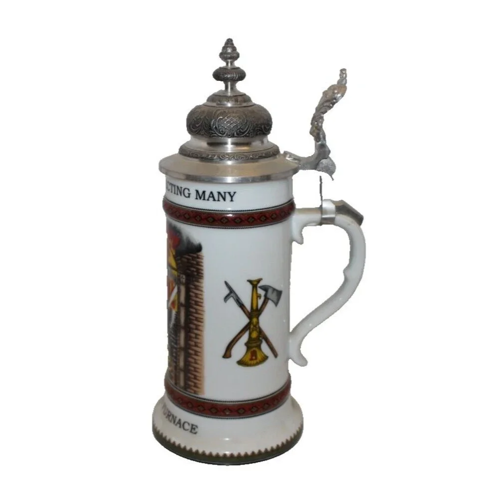 Vintage 2002 Schrobenhausen Germany Beer Stein Firefighter